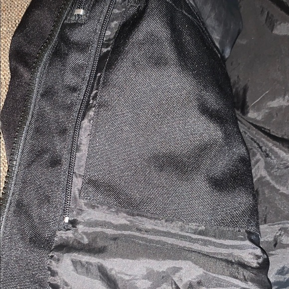 Gently Loved Men's Black Motorcycle Jacket..** Missing Washable Inner Liner** - Picture 3 of 16